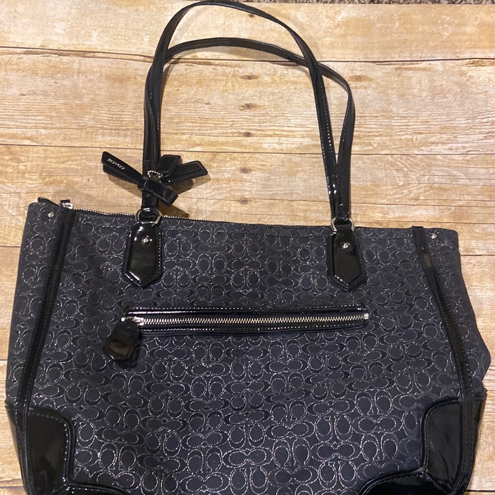 Black coach purse gently used